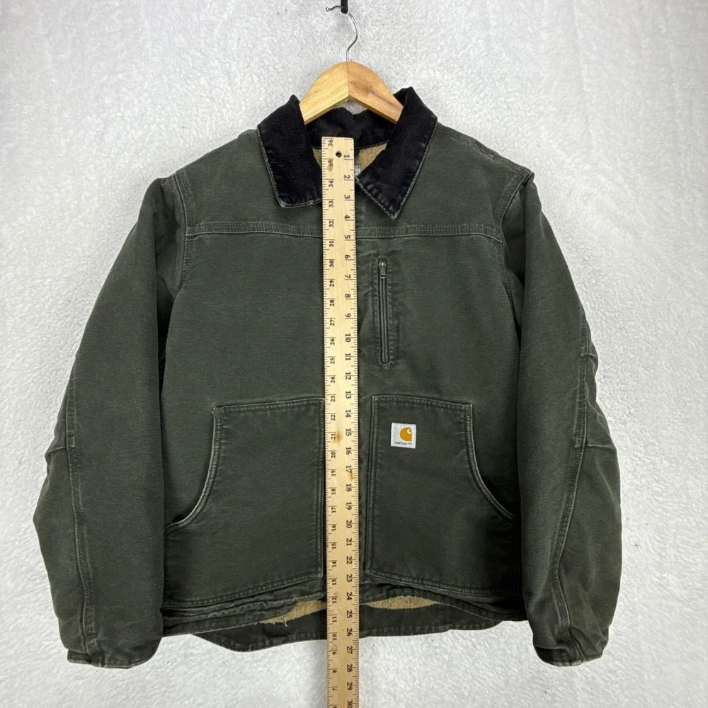 Carhartt Sandstone Ridge Coat Sherpa Lined Womens Medium WC061 MOS Moss Green - Picture 6 of 14